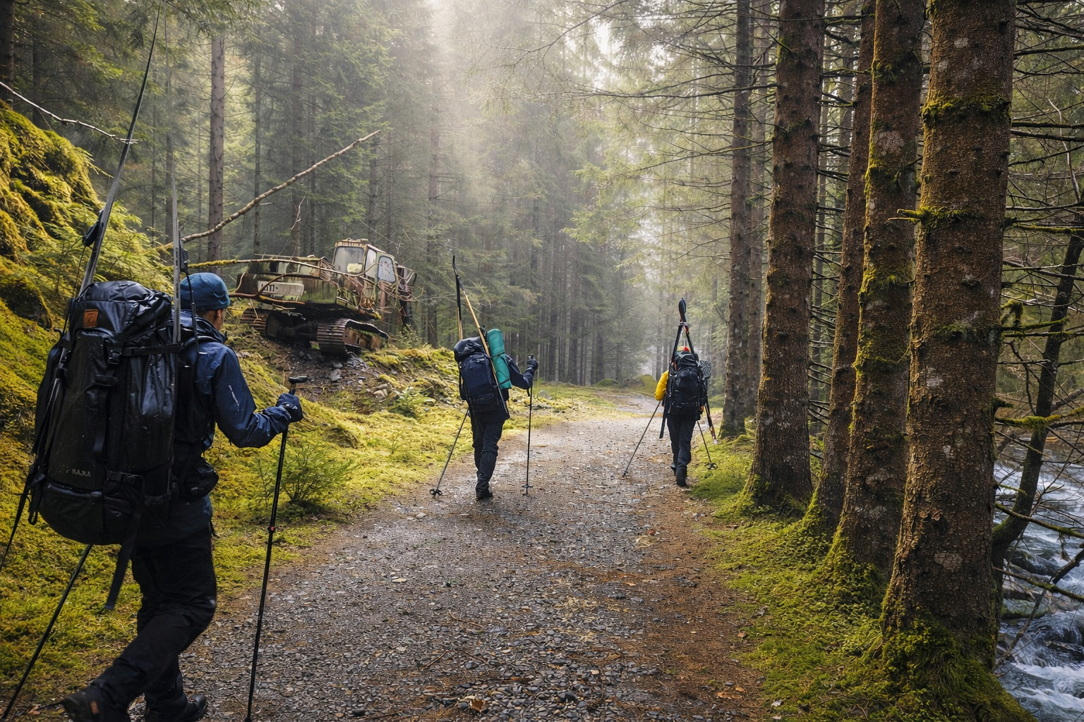 Lang nedkjøring fra vinterfjell mot Ortnevik og Sognefjorden