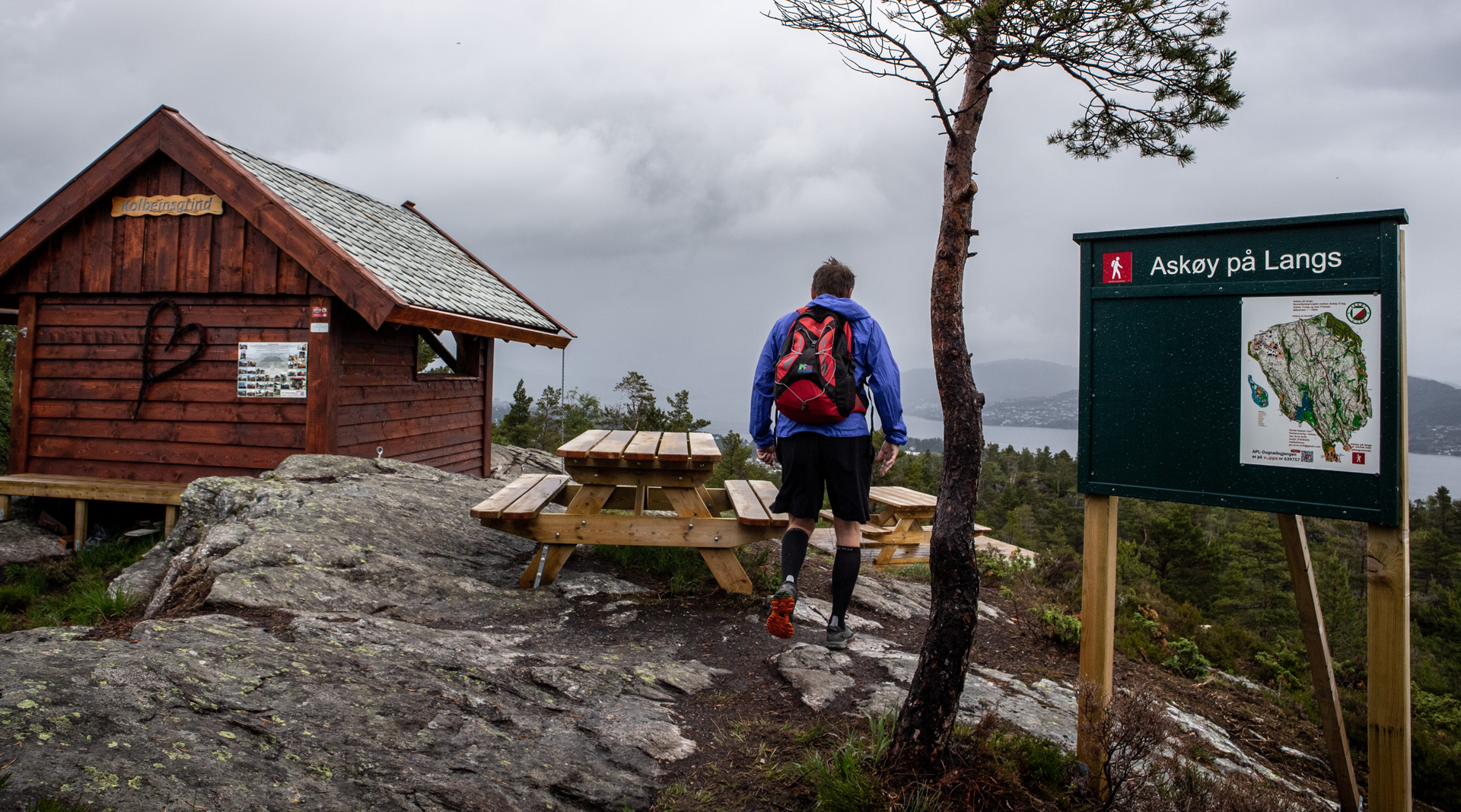 Askøy på langs 1. etappe (kort) fra Bergheim - Steinrusten