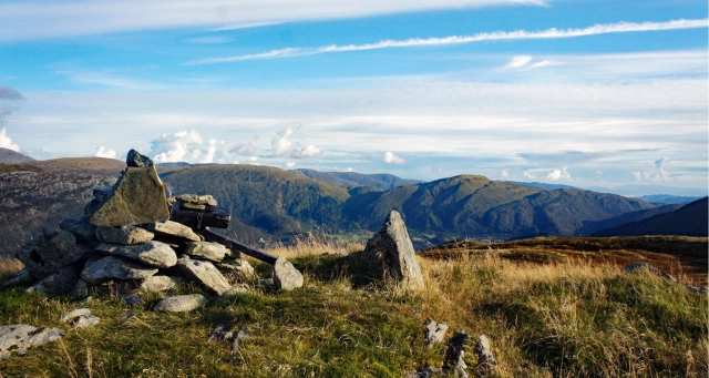 Borga (634 moh) fra Arna - Bergen, Vestland