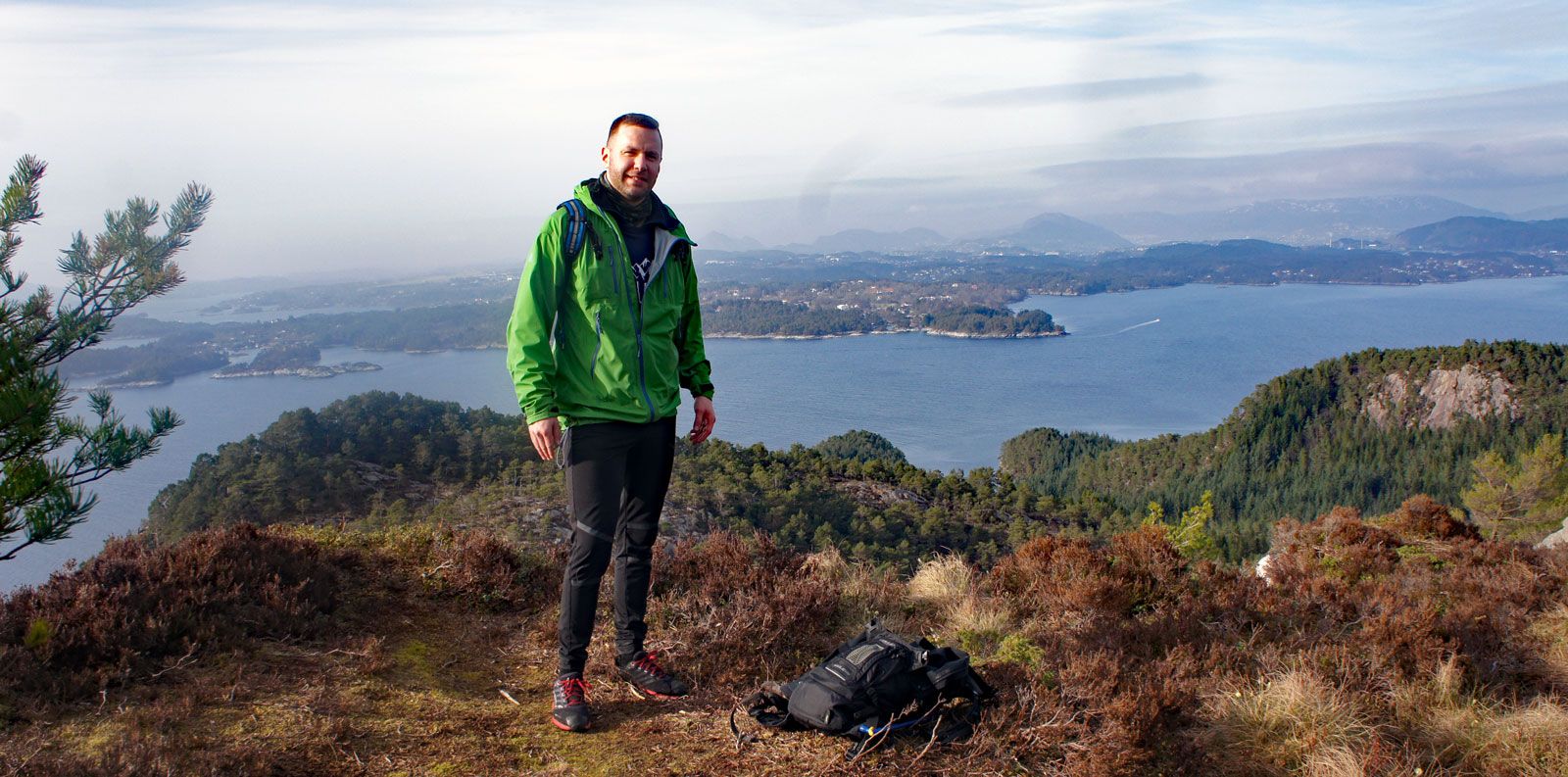 Veten i Fana (172 moh) fra Korsneset, Krokeidet